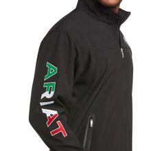 Cargar imagen en el visor de la galería, Chamarra ARIAT hombre negro con bandera de México

