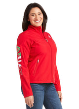 Cargar imagen en el visor de la galería, Chamarra ARIAT mujer rojo con bandera de México
