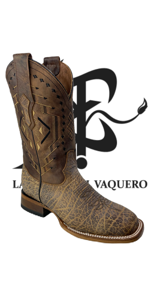 Bota vaquera para hombre piel de bisonte