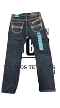 Cargar imagen en el visor de la galería, Pantalón Rock and roll denim etiqueta azul azul claro revolver straight tricolor

