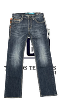 Cargar imagen en el visor de la galería, Pantalón Rock and roll denim etiqueta azul deslavado Jason
