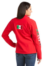 Cargar imagen en el visor de la galería, Chamarra ARIAT mujer rojo con bandera de México
