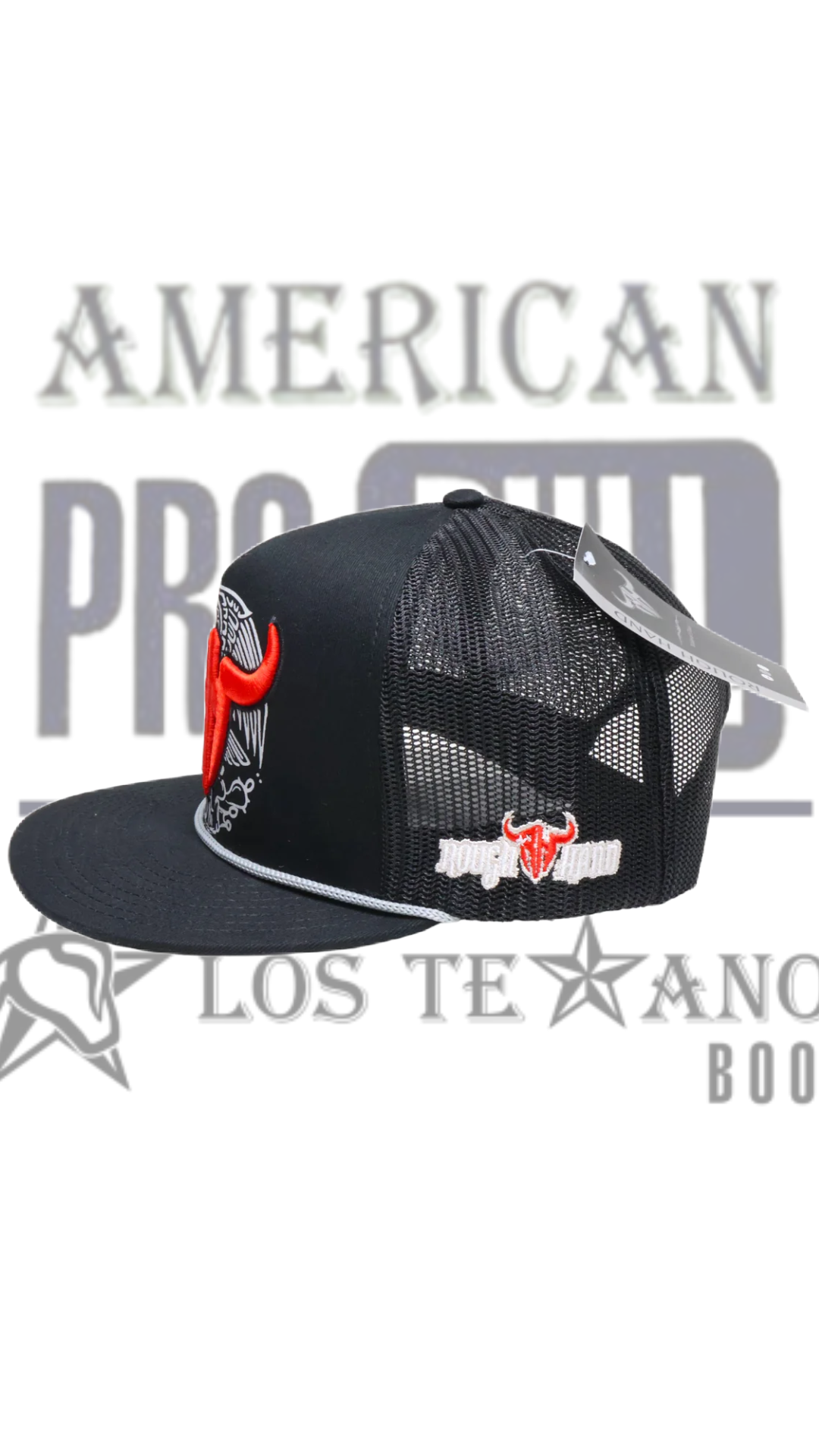 Gorra de camionero clásica de Rough Hand Brand logo