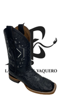 Cargar imagen en el visor de la galería, Bota Piel de Avestruz negro
