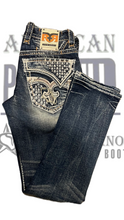 Cargar imagen en el visor de la galería, Pantalón rock revival wilder corte recto rasgado
