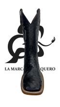 Cargar imagen en el visor de la galería, Bota Piel de Avestruz negro
