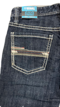 Cargar imagen en el visor de la galería, Pantalón Rock and roll denim etiqueta azul azul claro revolver straight tricolor
