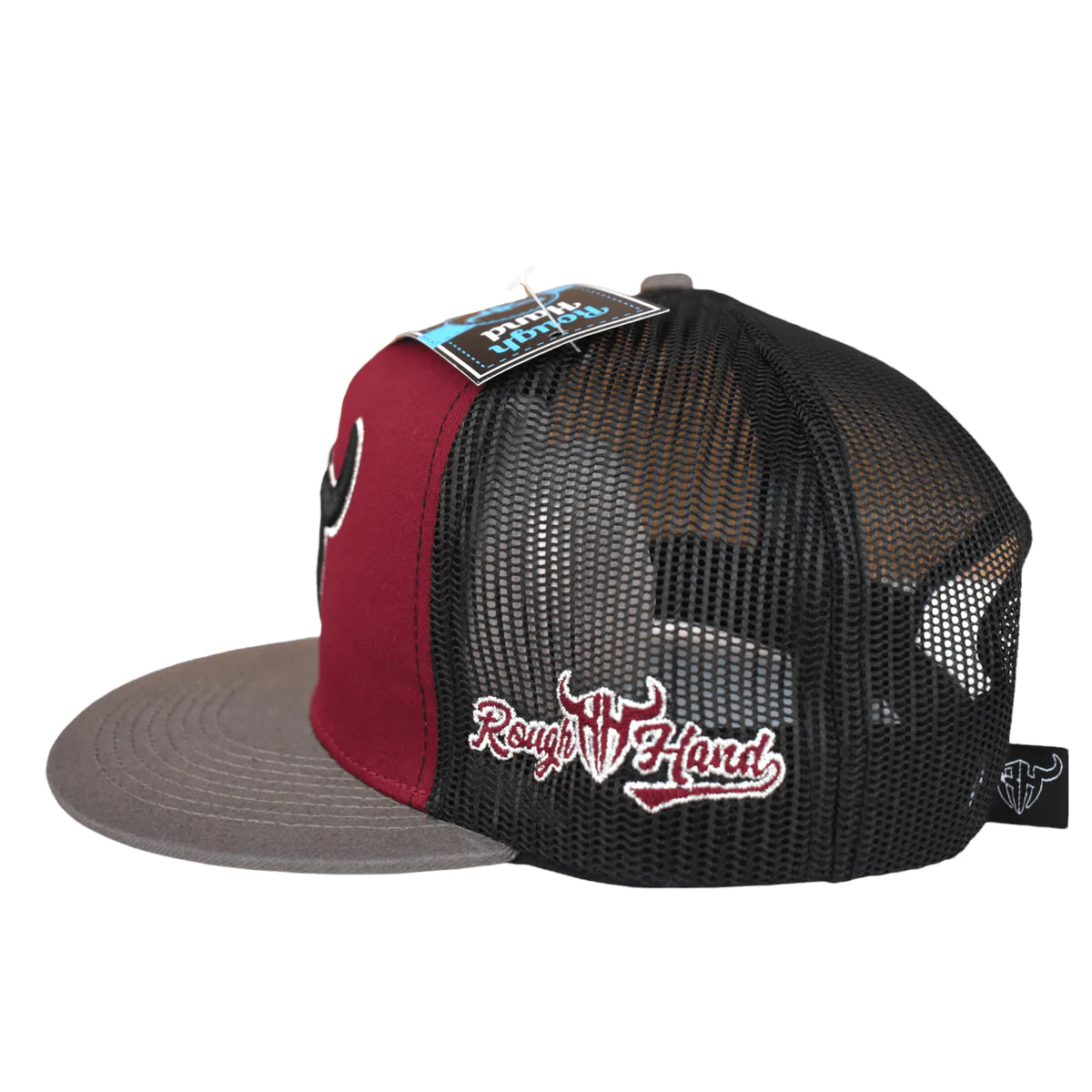 Gorra de camionero clásica de Rough Hand Brand logo