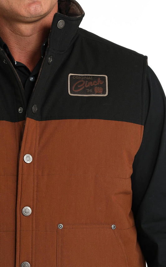 Chaleco de hombre marca cinch doble vista colores camel