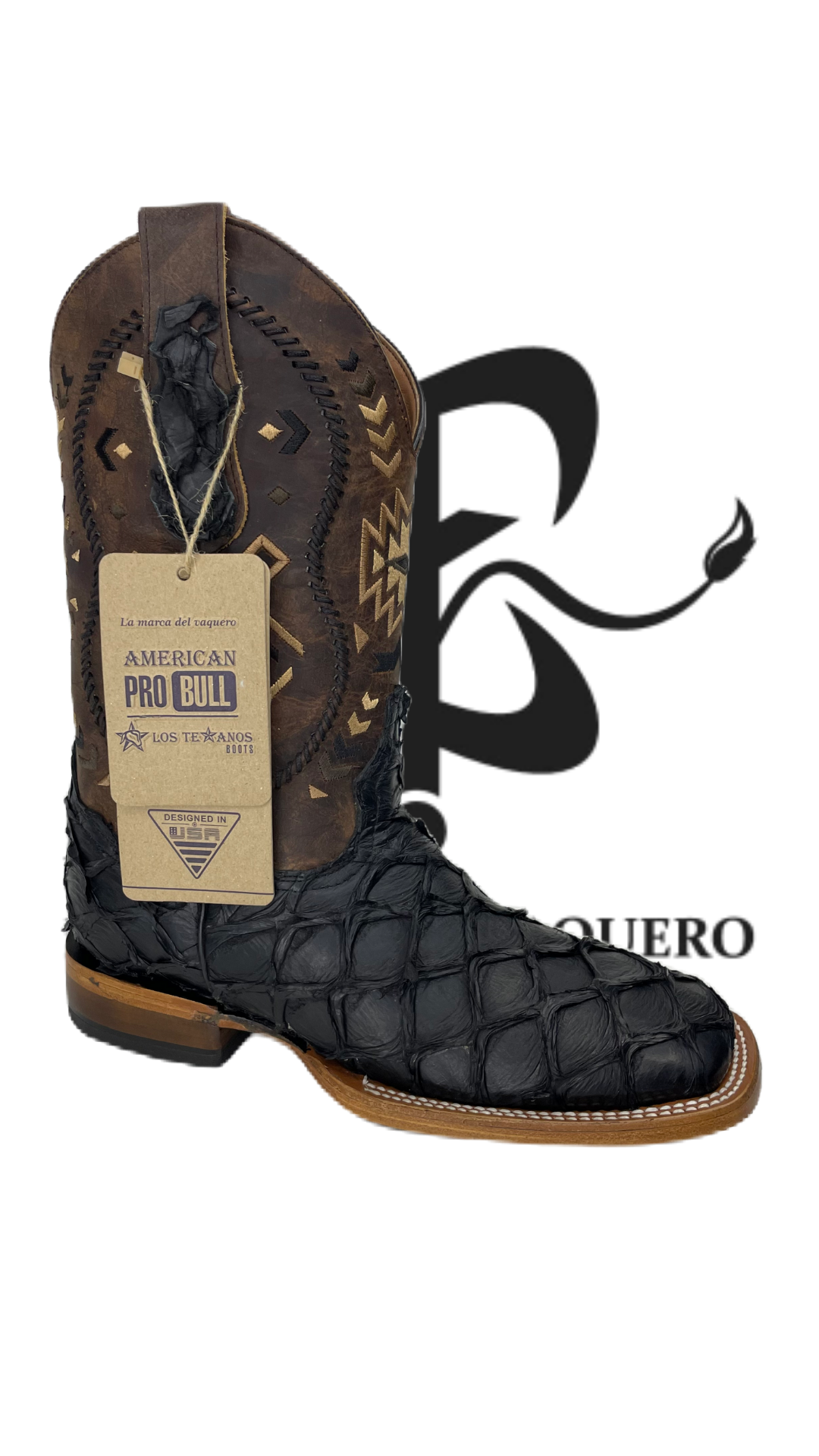 Bota de pirarucu negro