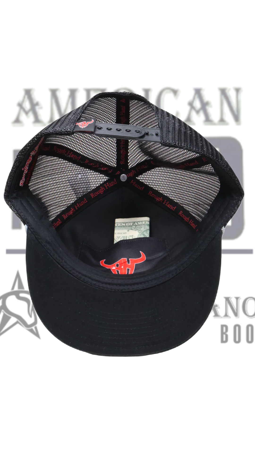 Gorra de camionero clásica de Rough Hand Brand logo