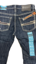 Cargar imagen en el visor de la galería, Pantalón Rock and roll denim etiqueta azul azul claro revolver straight tricolor
