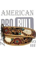 Cargar imagen en el visor de la galería, Cinturon cincelado y resacado American pro bull
