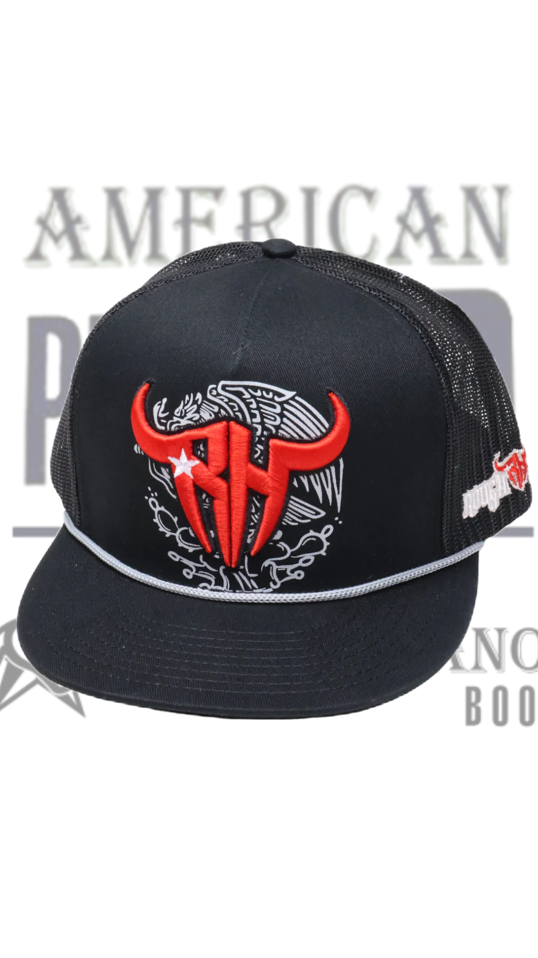 Gorra de camionero clásica de Rough Hand Brand logo