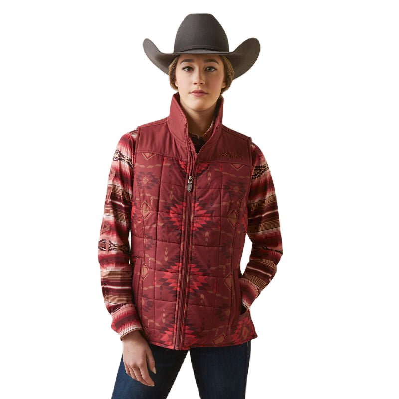 Chaleco ariat para mujer rojo