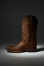 Cargar imagen en el visor de la galería, Bota de piel de res color miel para hombre
