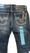 Cargar imagen en el visor de la galería, Pantalón Rock and roll denim etiqueta azul deslavado Jason
