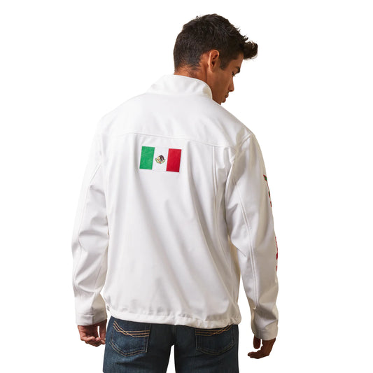 Chamarra Ariat caballero New Team Softshell México Blanco