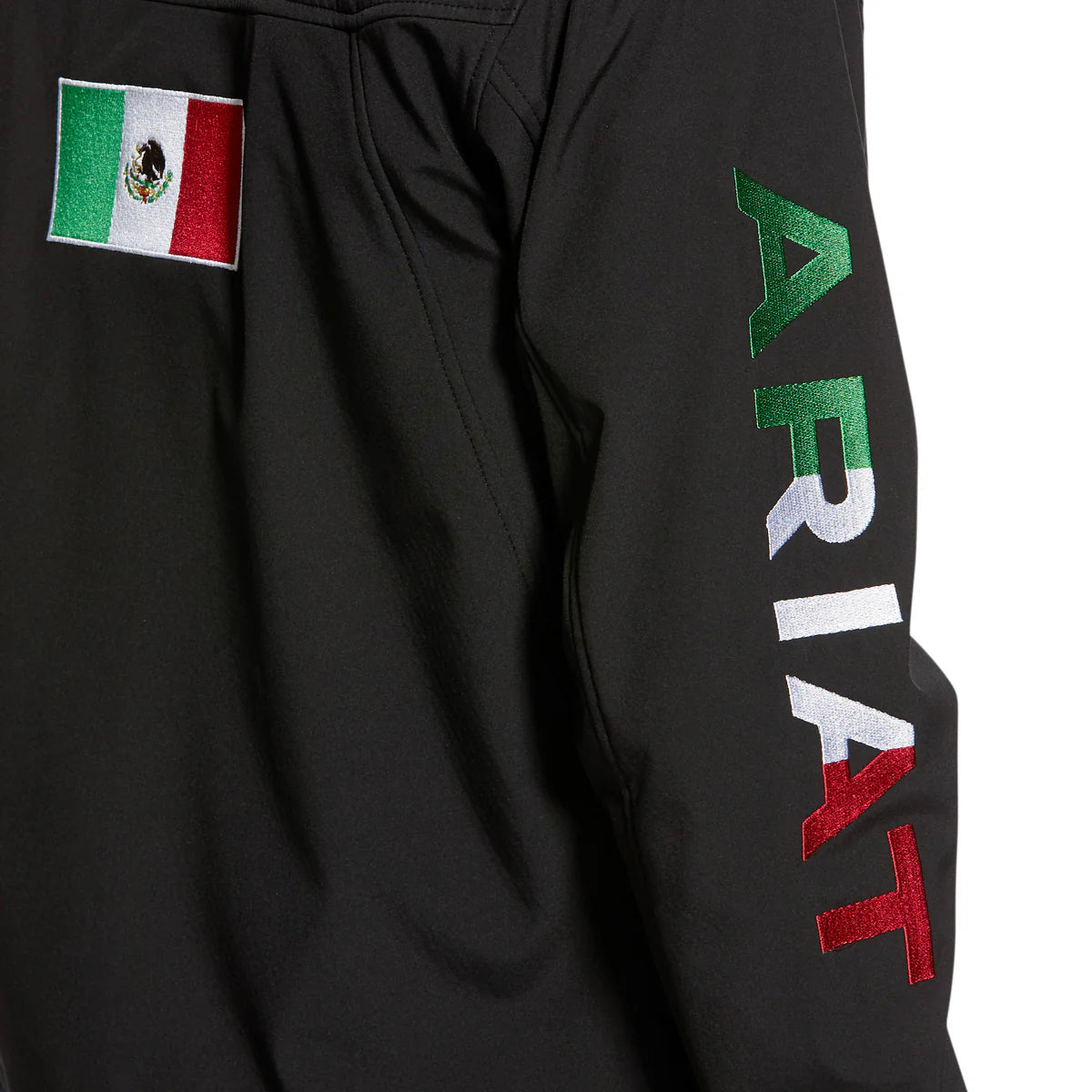 Chamarra ARIAT mujer negro con bandera de Mexico