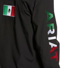 Cargar imagen en el visor de la galería, Chamarra ARIAT mujer negro con bandera de Mexico
