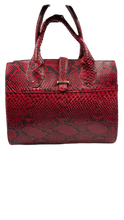 Cargar imagen en el visor de la galería, Bolsa de pitón color rojo
