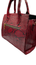 Cargar imagen en el visor de la galería, Bolsa de pitón color rojo
