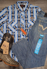 Cargar imagen en el visor de la galería, Outfit hombre retro azul
