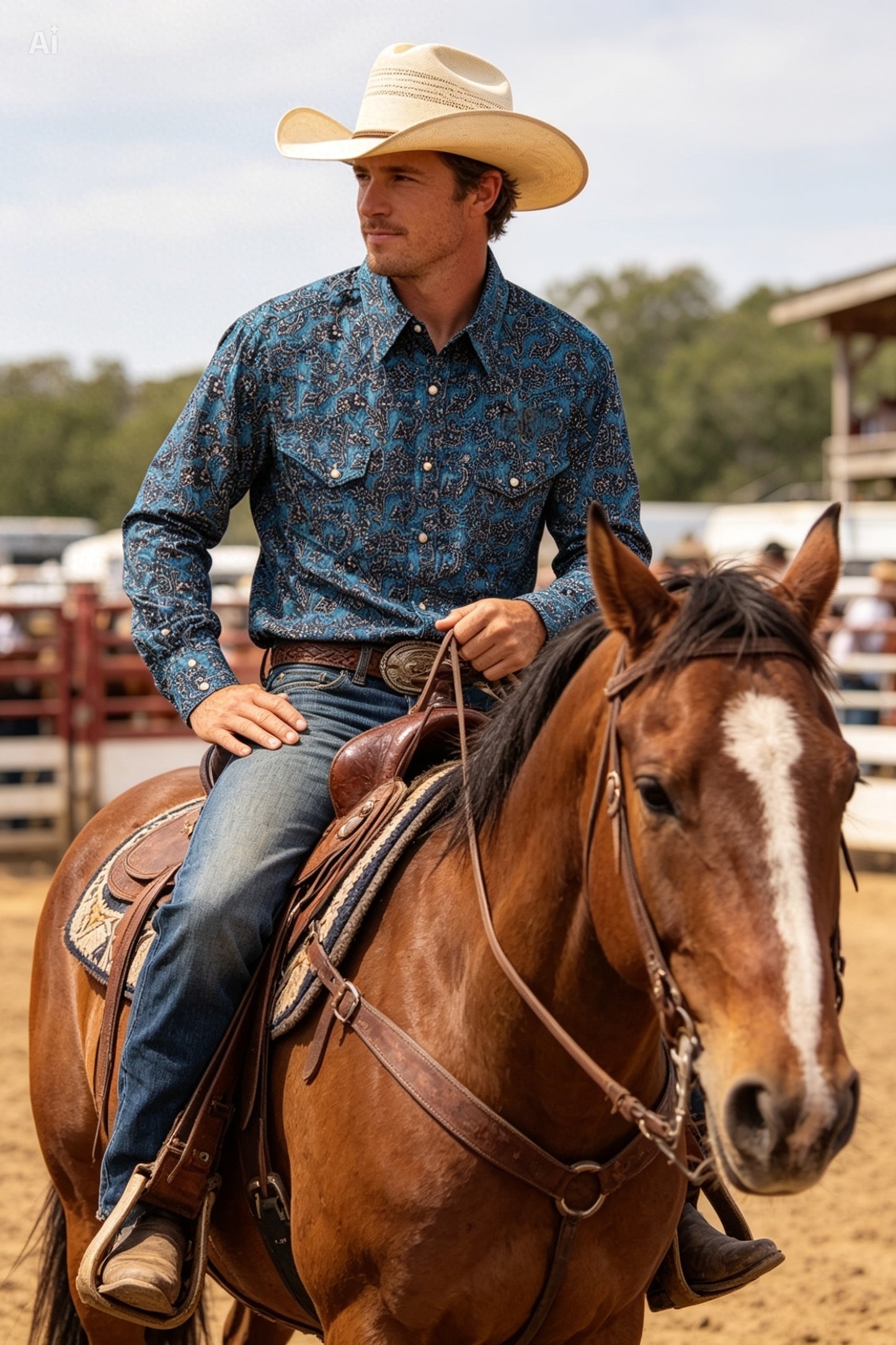 Camisa azul guias
