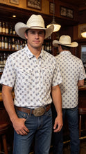 Cargar imagen en el visor de la galería, Camisa flor azul
