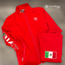 Cargar imagen en el visor de la galería, Chamarra ARIAT hombre rojo con bandera de México

