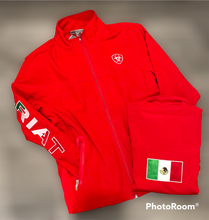 Cargar imagen en el visor de la galería, Chamarra ARIAT mujer rojo con bandera de México
